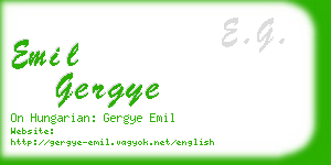 emil gergye business card